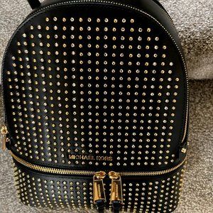 Michael Kors Rhea Studded Leather Backpack